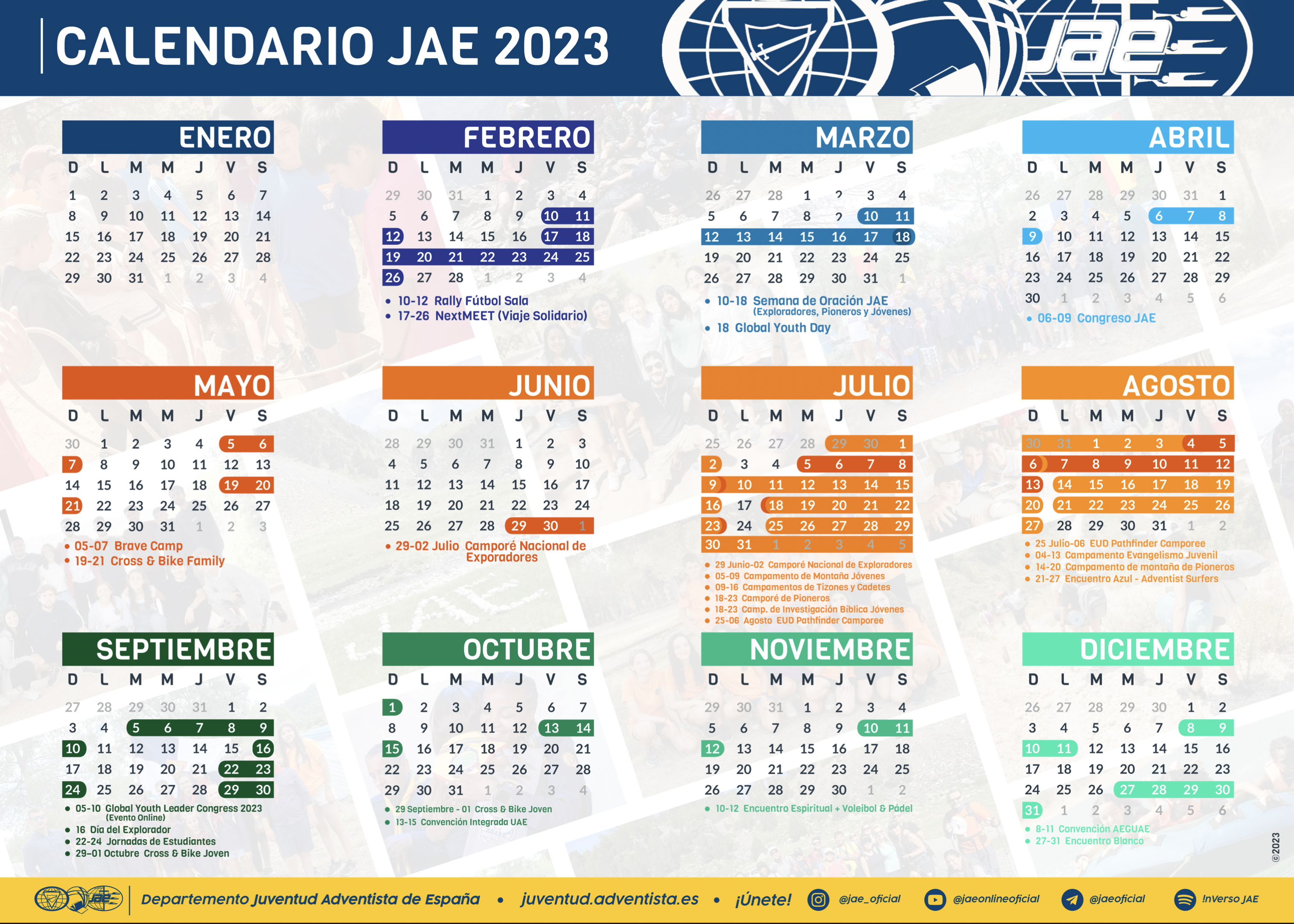Calendario JAE 2023